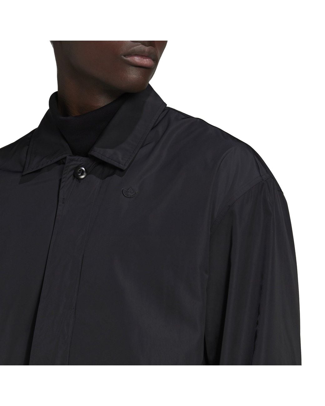 Adidas Originals Black Adicolor Contempo Long Sleeve Overshirt for men