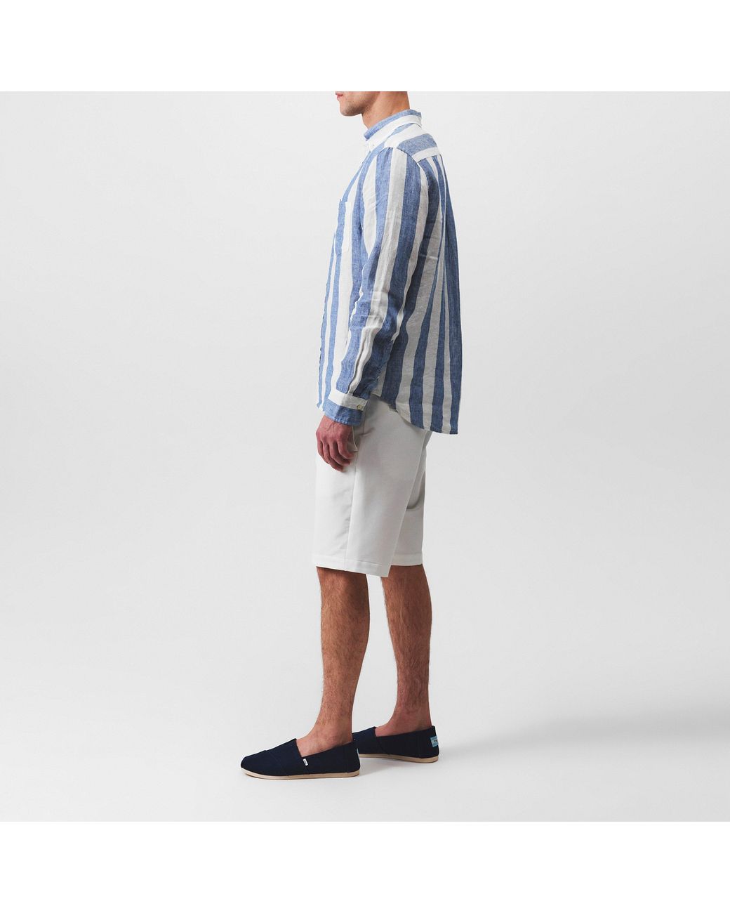 TOMS Blue Alpargata Canvas Shoes for men