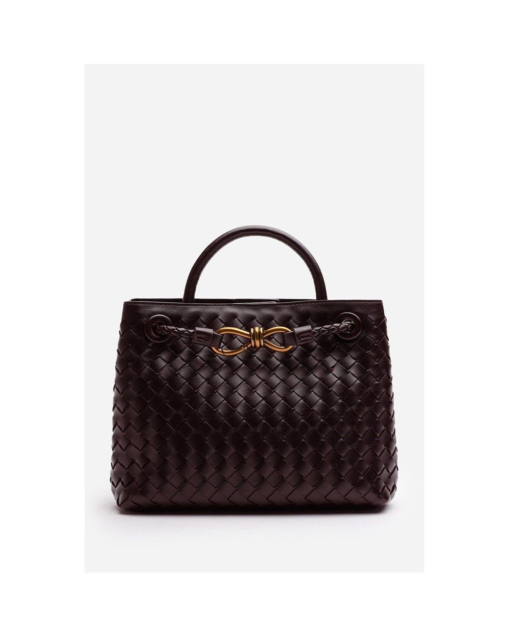 Where's That From Black Wheres Woven Leather Tote Bag With Detail