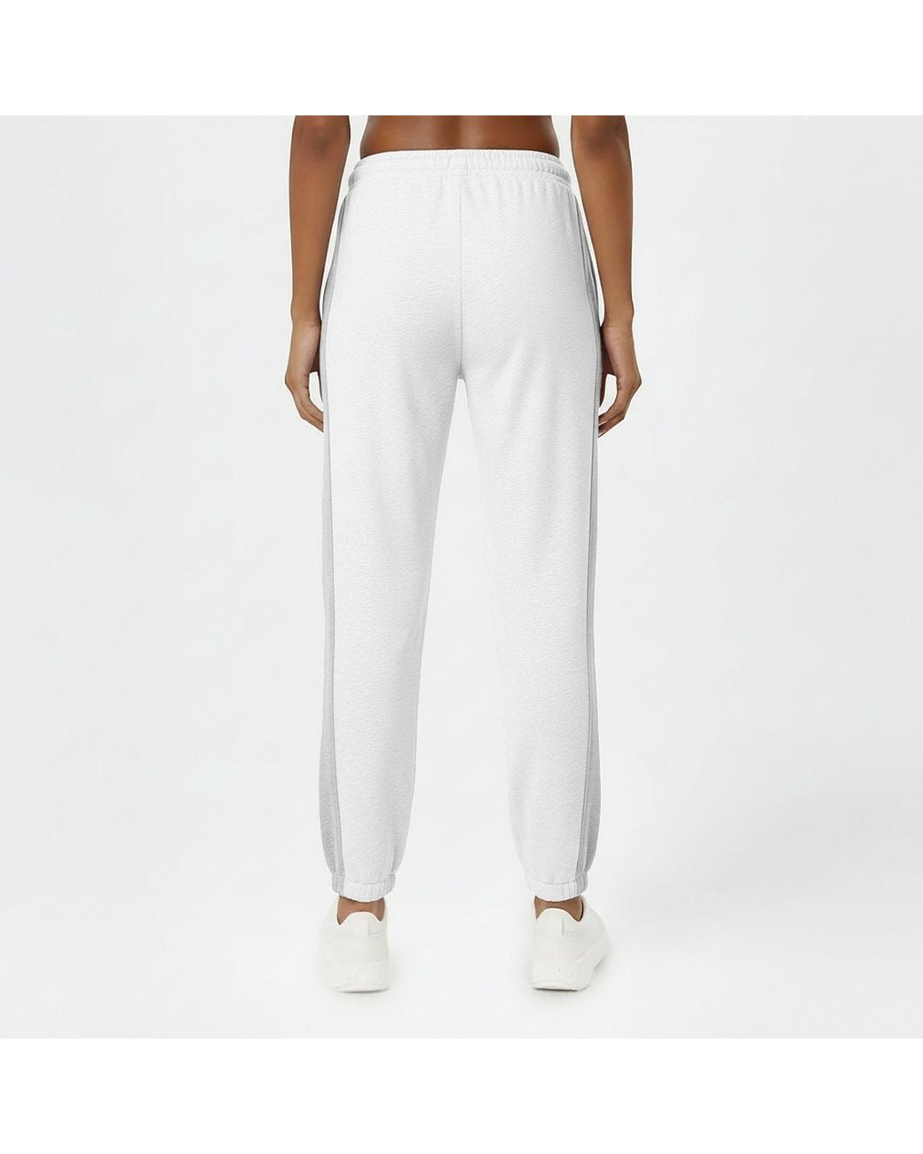 Jack Wills White Jw Contrast Logo Closed Hem Fleece Joggers