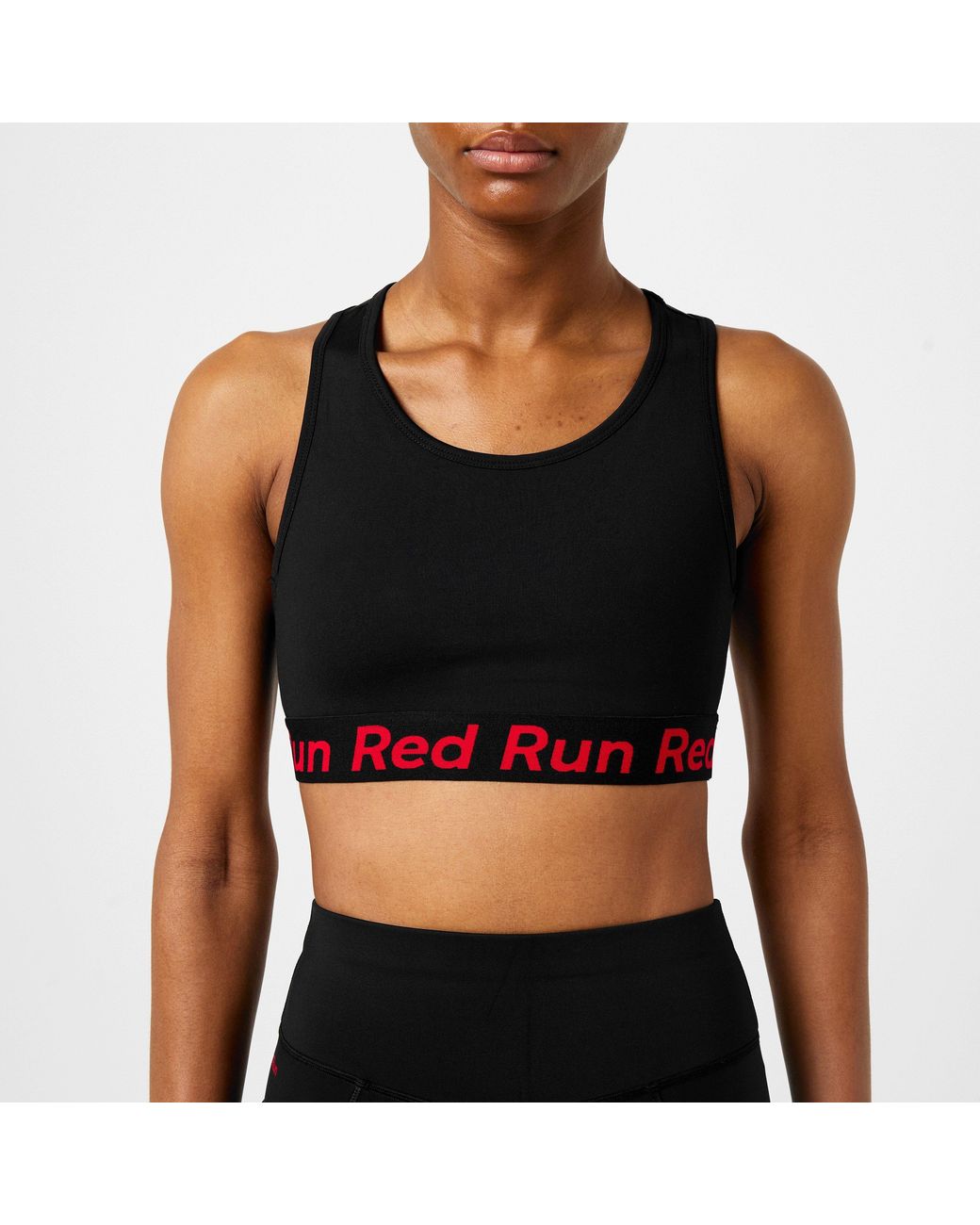 Red Run Black Low Impact Sports Bra