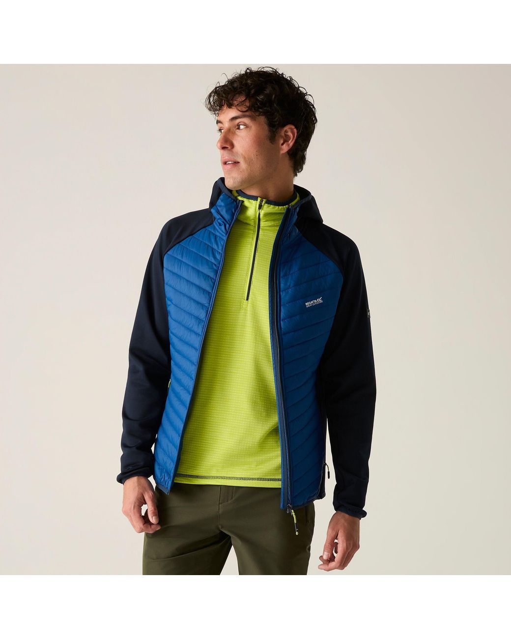 Regatta Blue Andreson Hybrid Water-Repellent Jacket for men