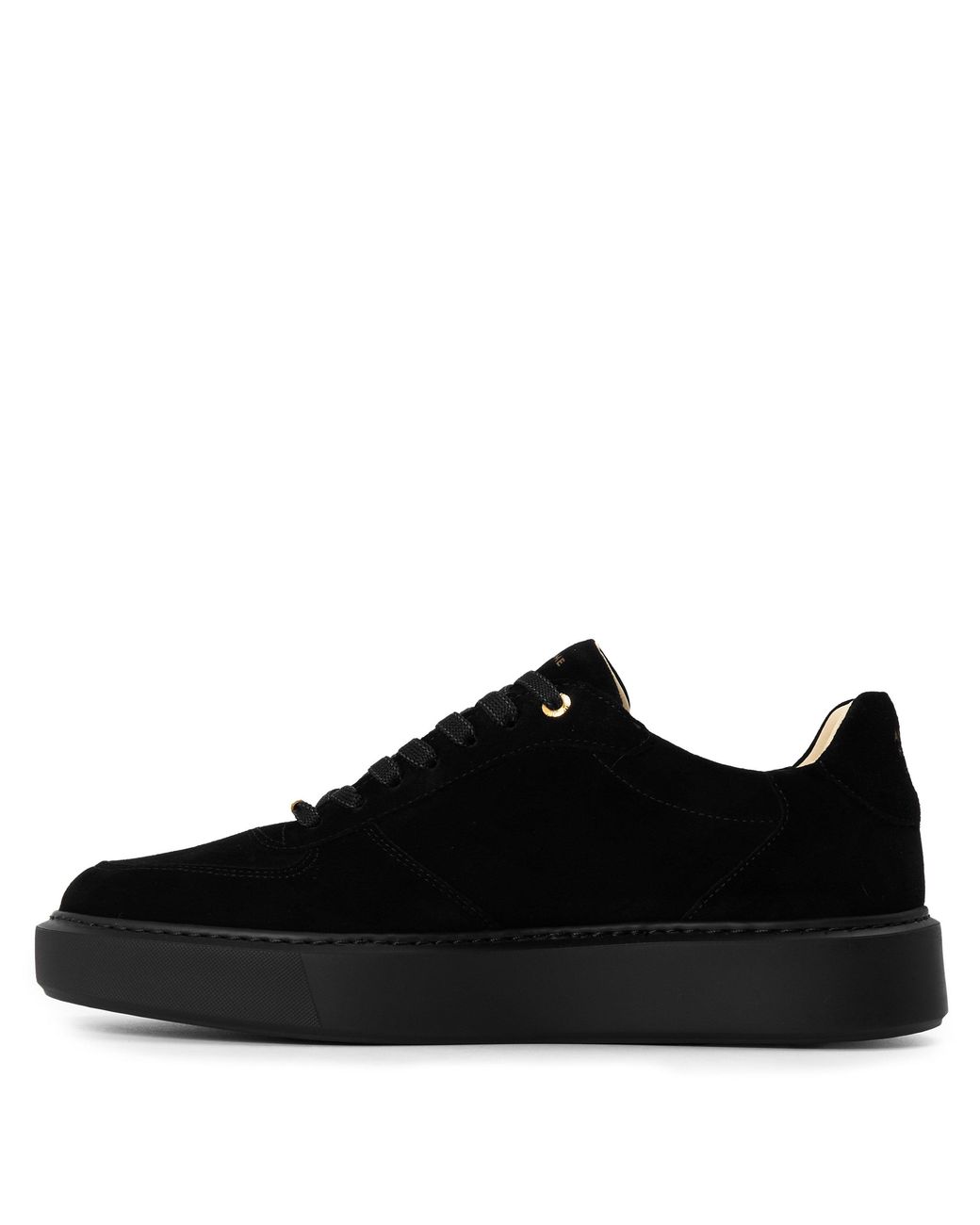 Android Homme Black Manhattan Suede Low-Top Trainers for men