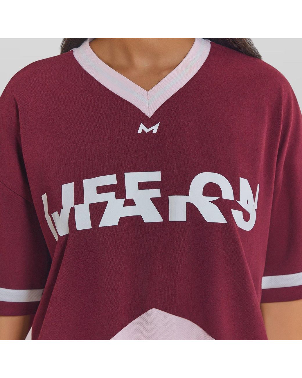 Mars the Label Red Tate Jersey Oversized T-Shirt