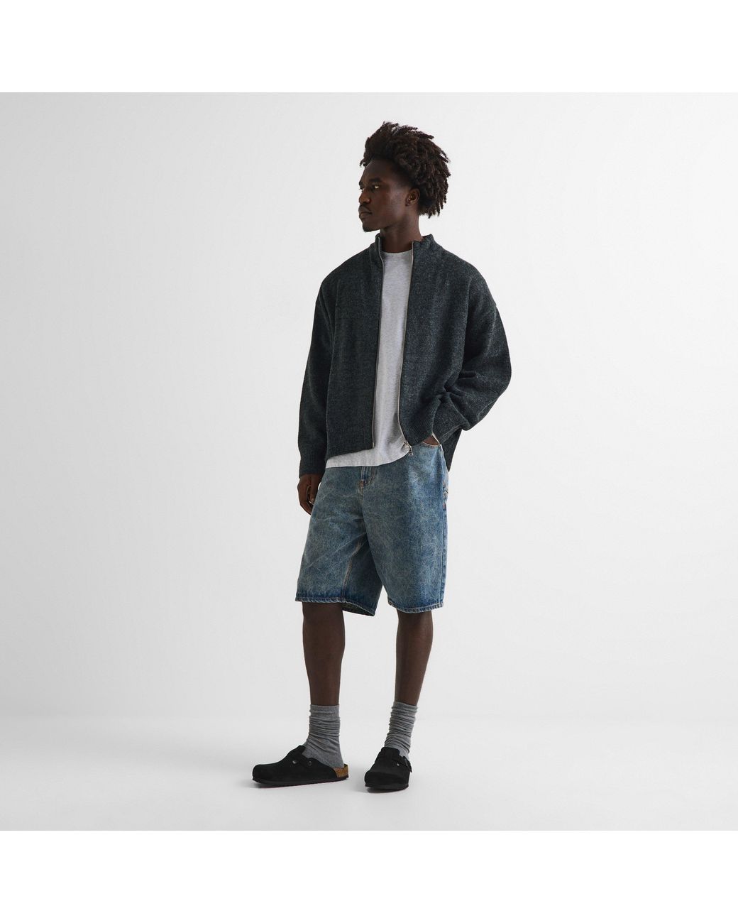 Birkenstock Black Boston Suede for men
