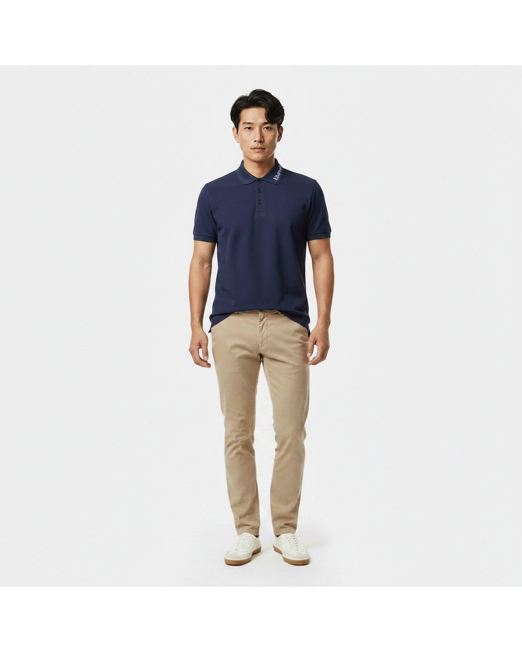 Emporio Armani Blue Short Sleeve Polo Shirt for men