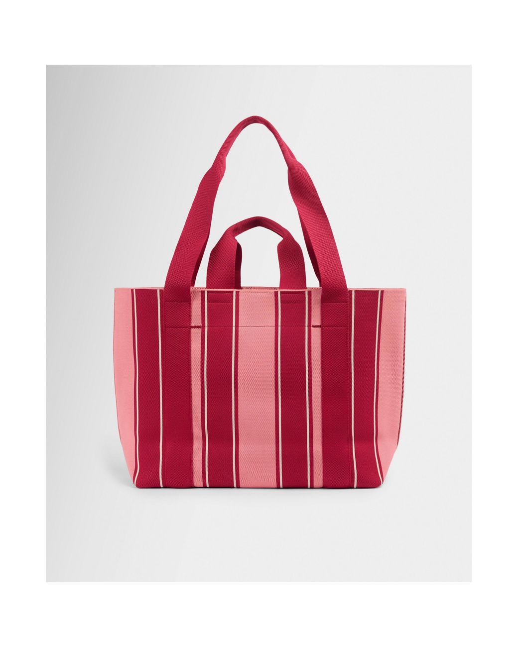 Sweaty Betty Red Knitted Stripe Tote Bag