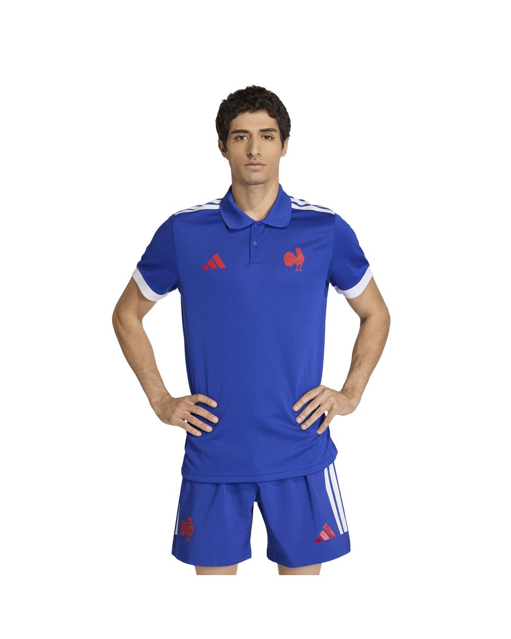 Adidas Blue France Home Polo Shirt 2026 for men