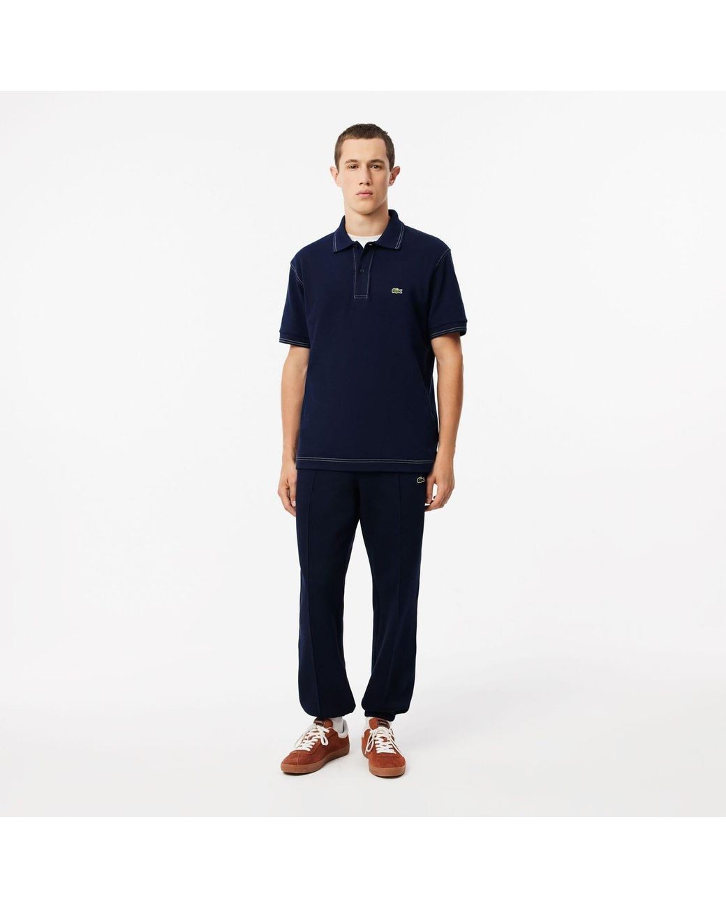 Lacoste Blue Regular Fit Piqué Sweatpants for men