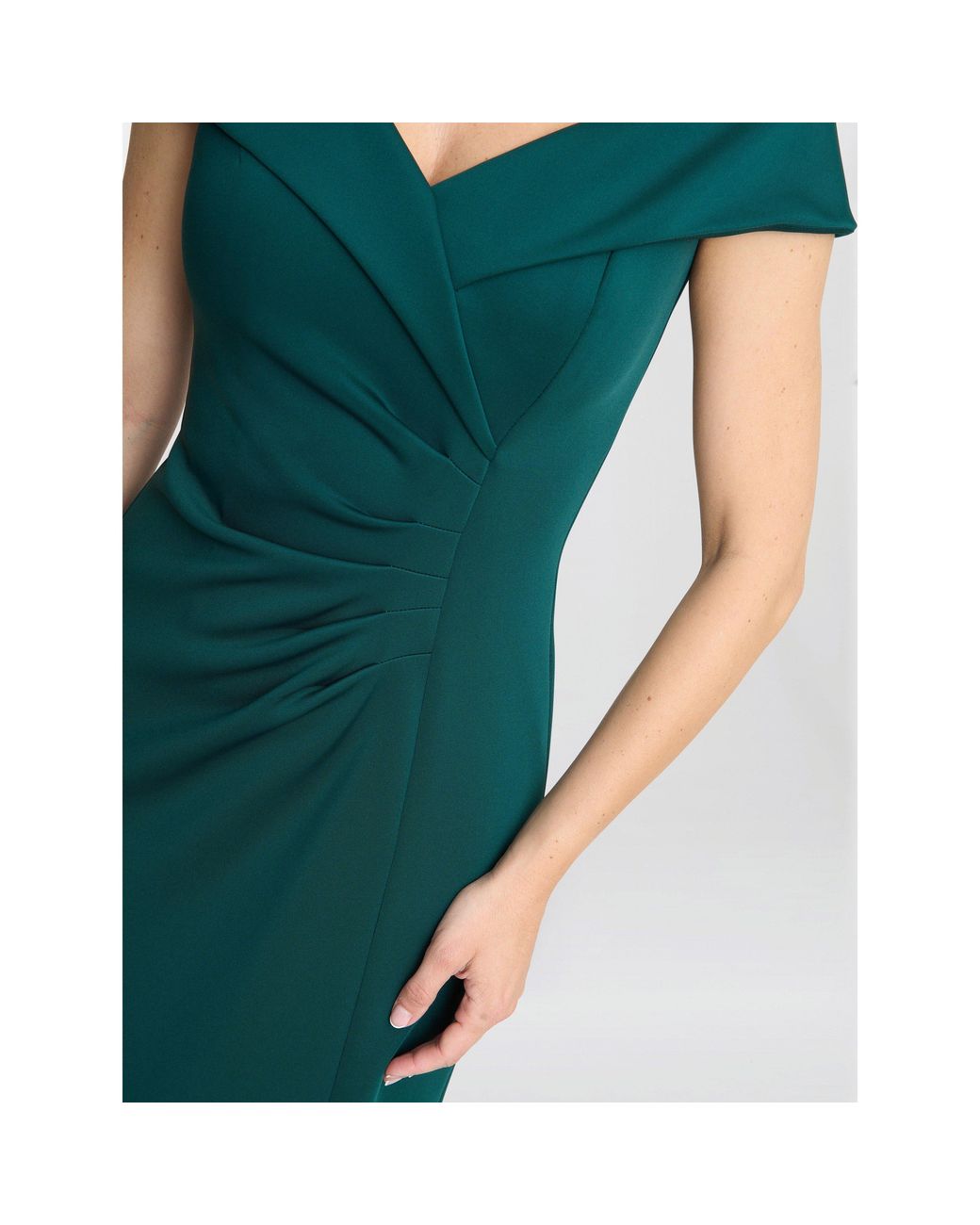 Gina Bacconi Blue Carolyn Off The Shoulder Maxi Dress