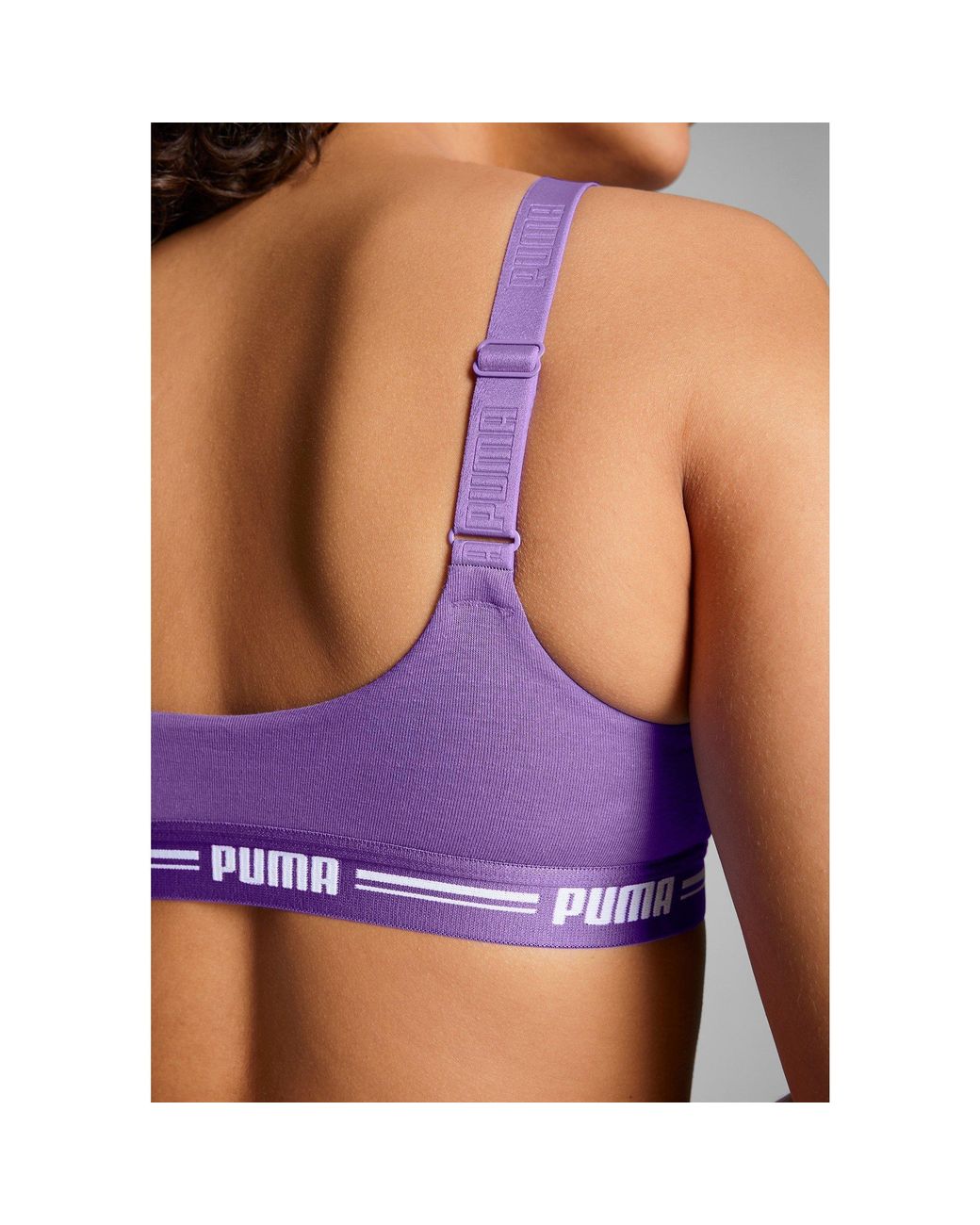 PUMA Purple Print Low Impact Sports Bra