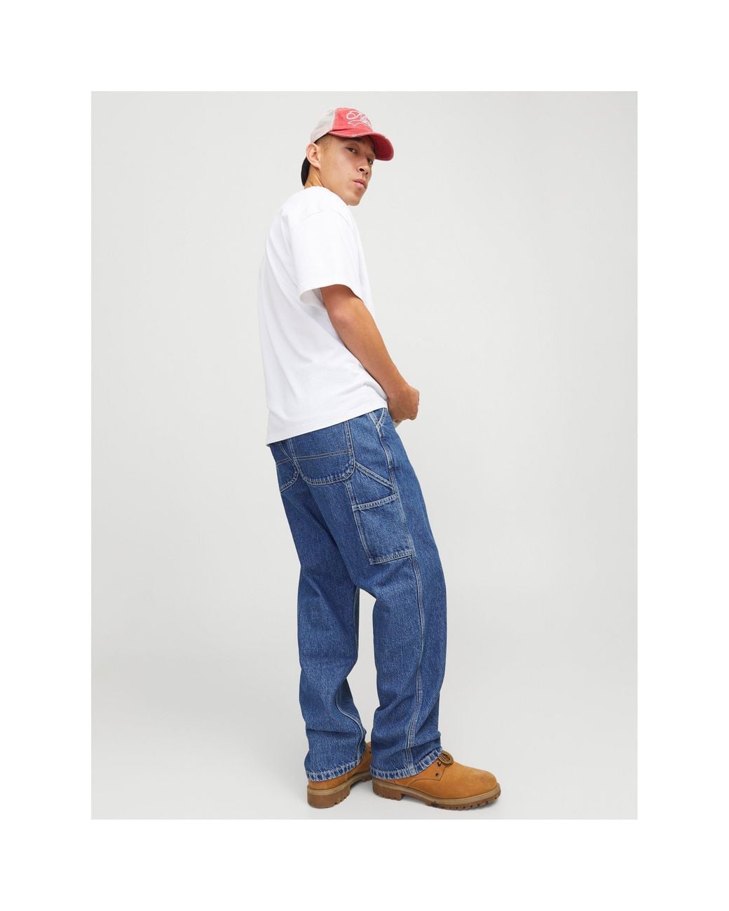 Jack & Jones Blue Alex Carp Carpenter Jeans for men