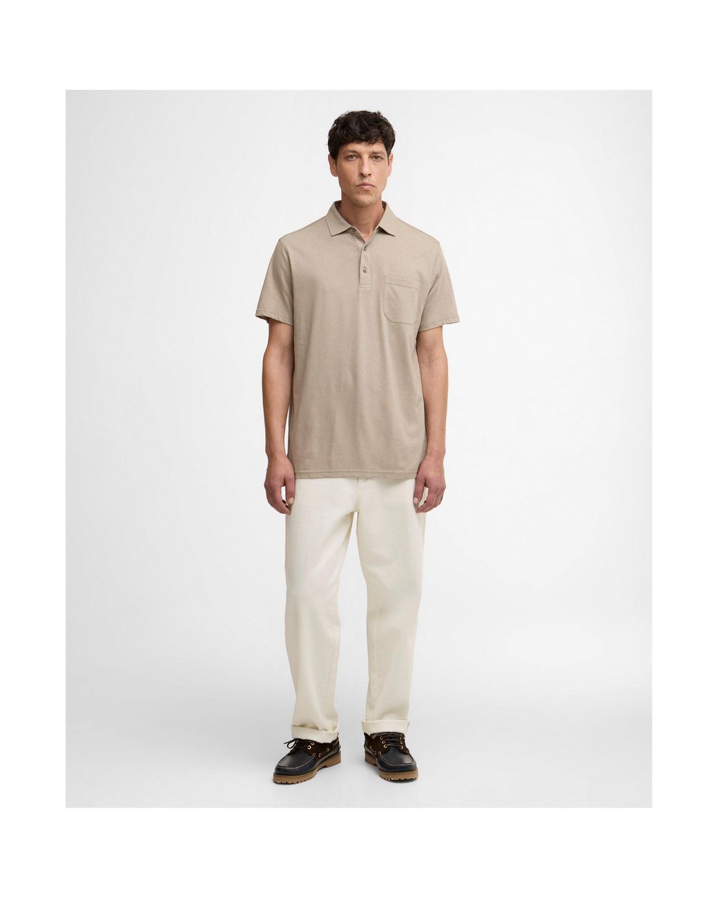 Barbour Natural Short Sleeve Polo Shirt for men