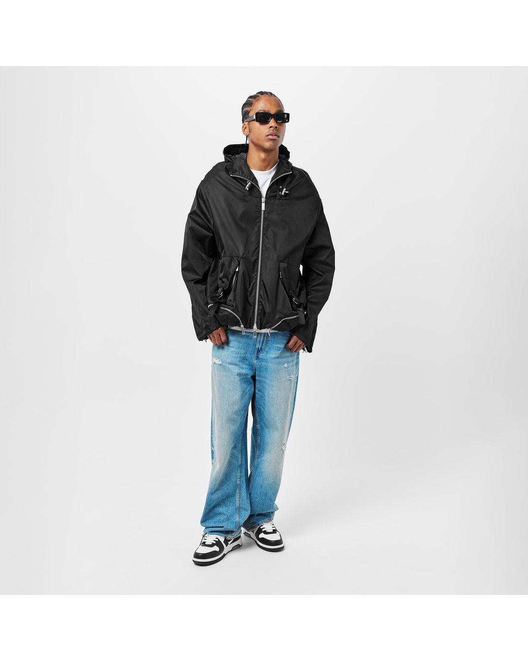 Off-White c/o Virgil Abloh Black Weather Resistant Windbreaker for men