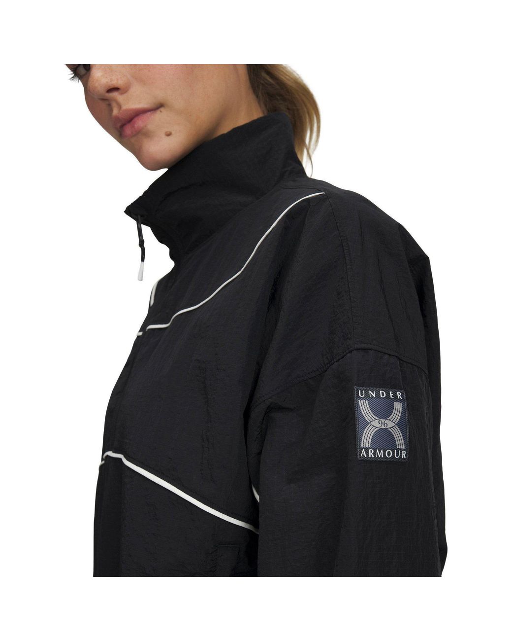 Under Armour Black Weather Resistant Streamlined Performance Running Jacket