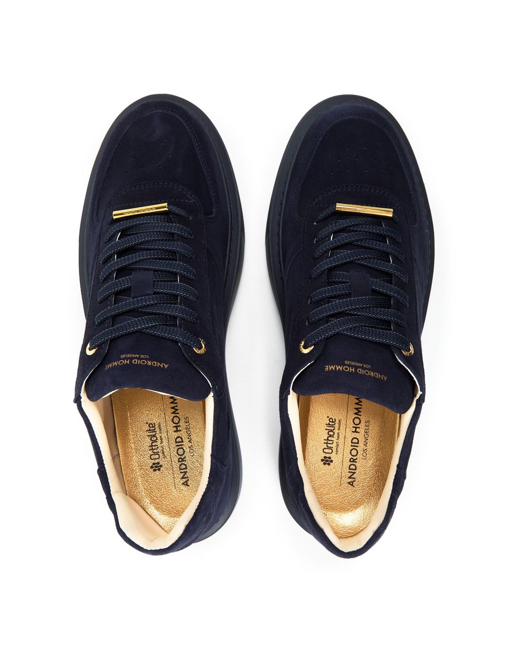 Android Homme Blue Manhattan Suede Low-Top Trainers for men