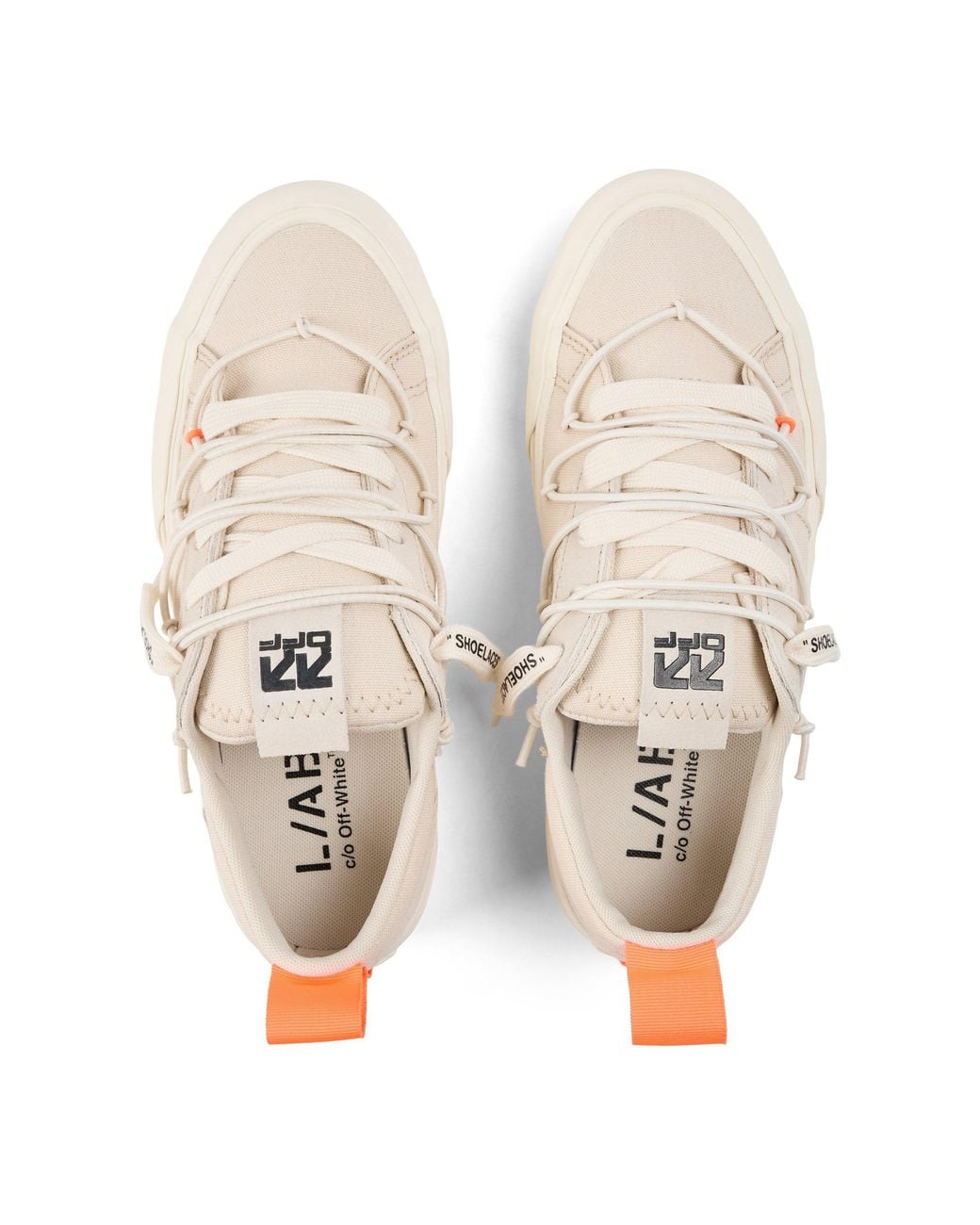 L/AB Off White Pink Tape Canvas Vulcan Low-Top Trainers for men