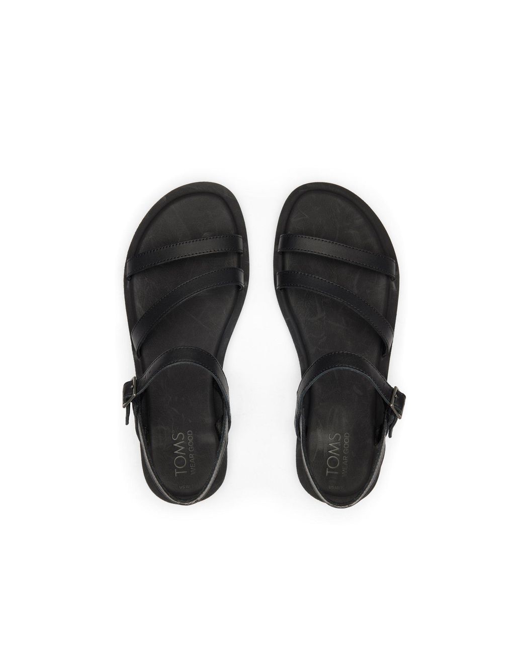 TOMS Black Flat Sandals