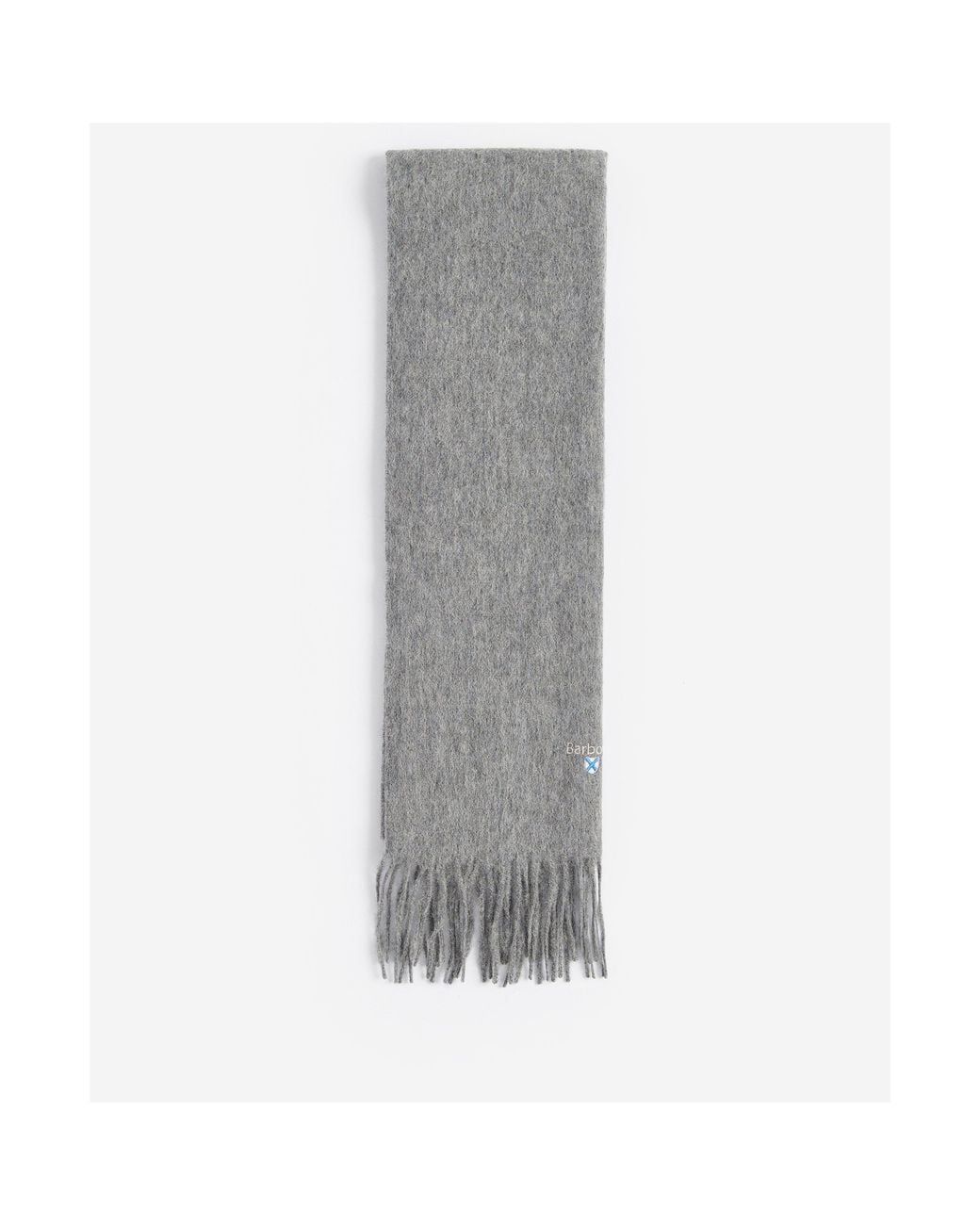 Barbour Gray Plain Lambswool Scarf
