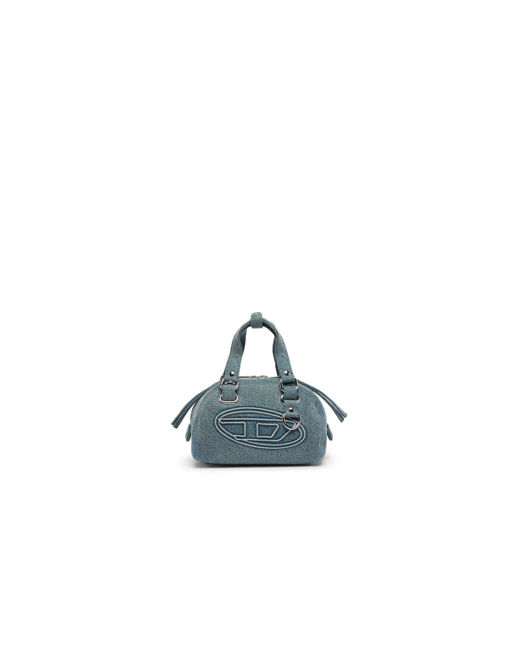 DIESEL Blue 1Dr Dome Faux Leather Crossbody Bag