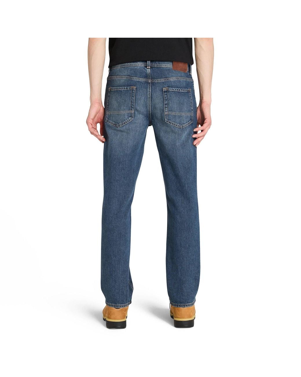 Timberland Blue Sandown Denim Straight Jeans for men