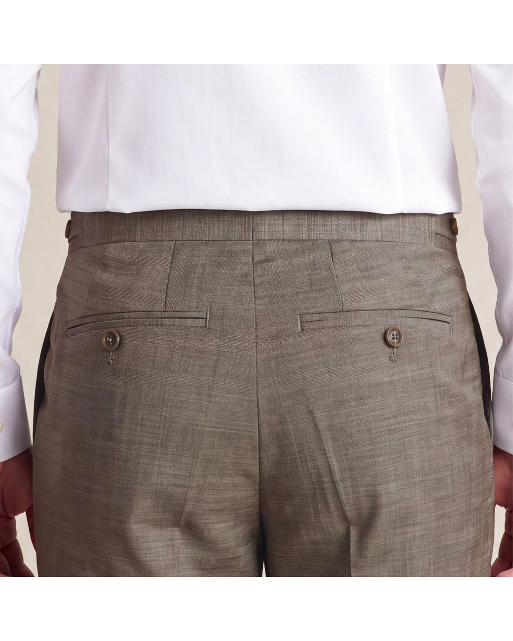 Without Prejudice Gray Primrose Sharkskin Suit Trousers for men