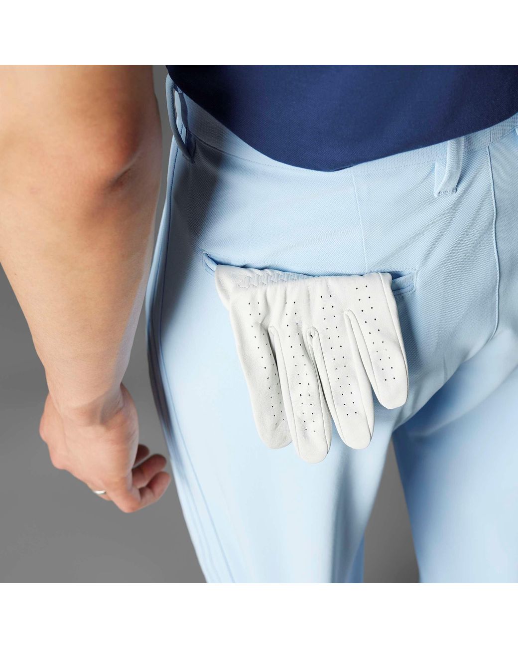 Adidas Blue F Pleat Golf Trousers for men
