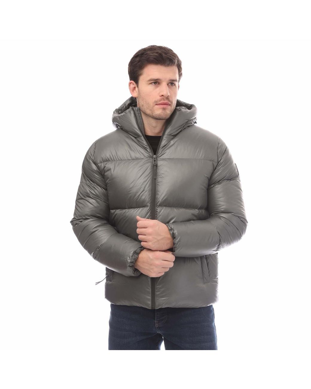 Belstaff Gray Down Filled Ripstop Resolve Jacket for men