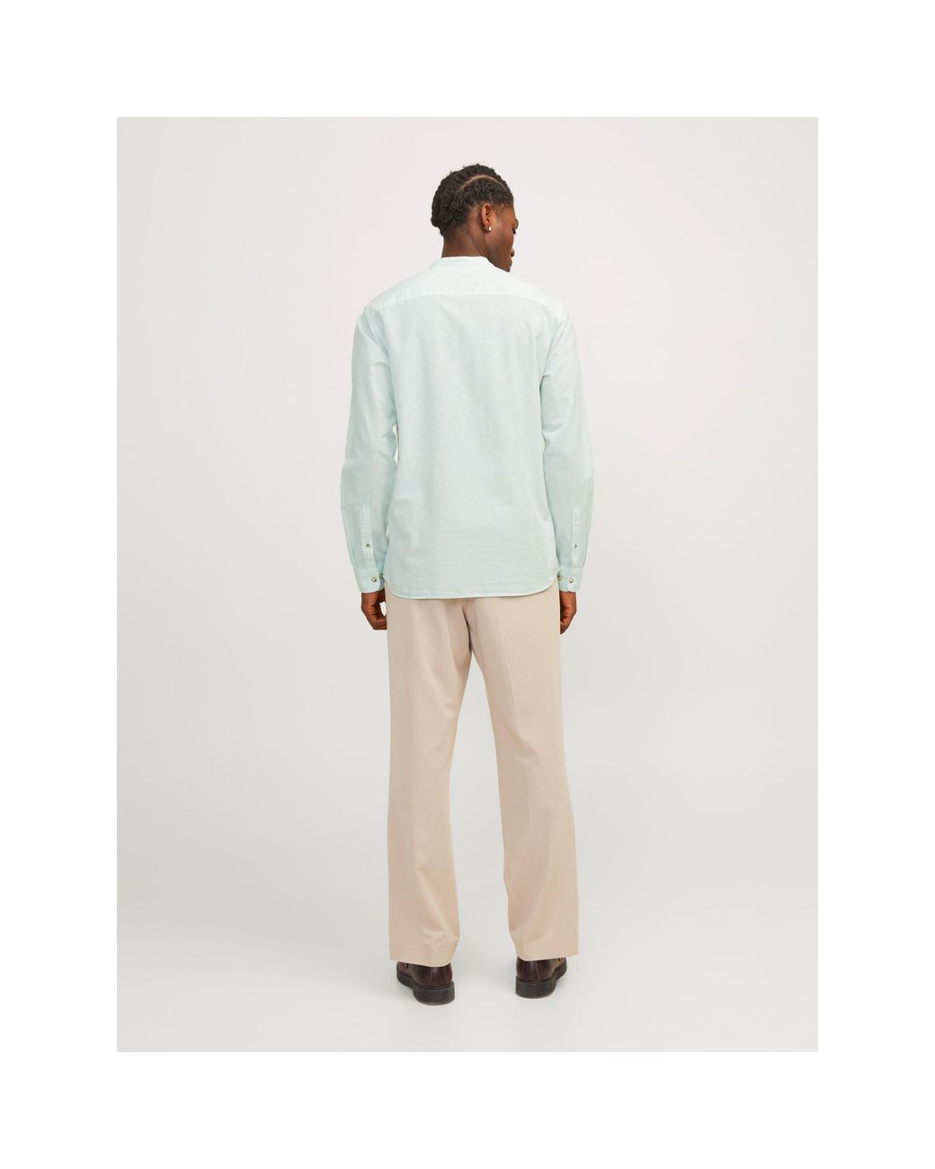 Jack & Jones White Long Sleeve Buttoned Linen Shirt
