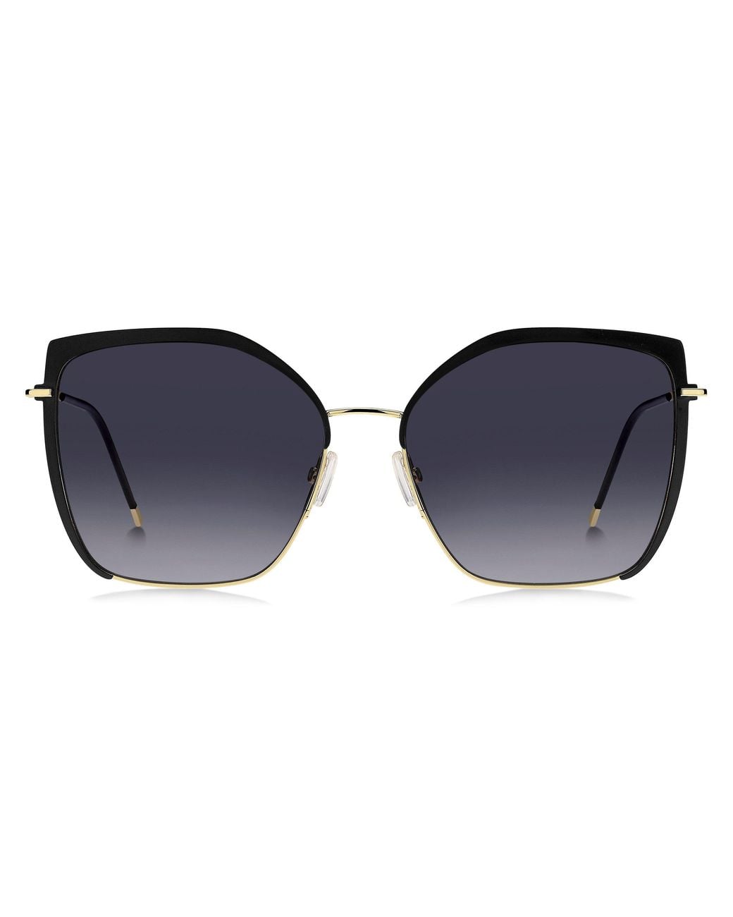 Boss Blue Rectangular Round Sunglasses