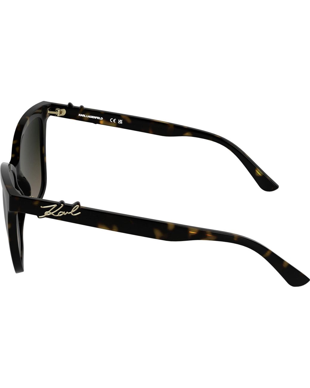 Karl Lagerfeld Black Modified Rectangle Sunglasses
