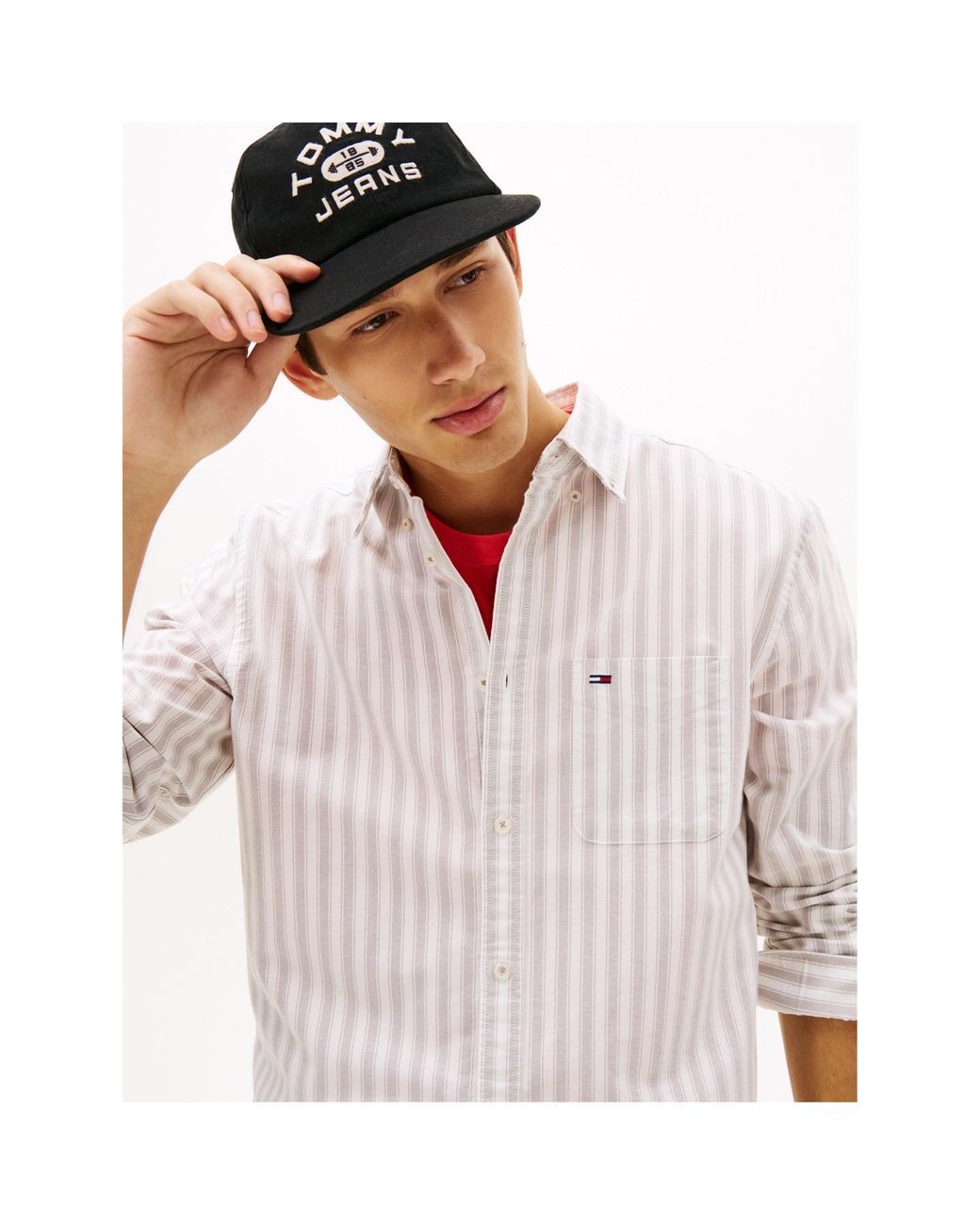 Tommy Hilfiger White Long Sleeve Patterned Shirt for men