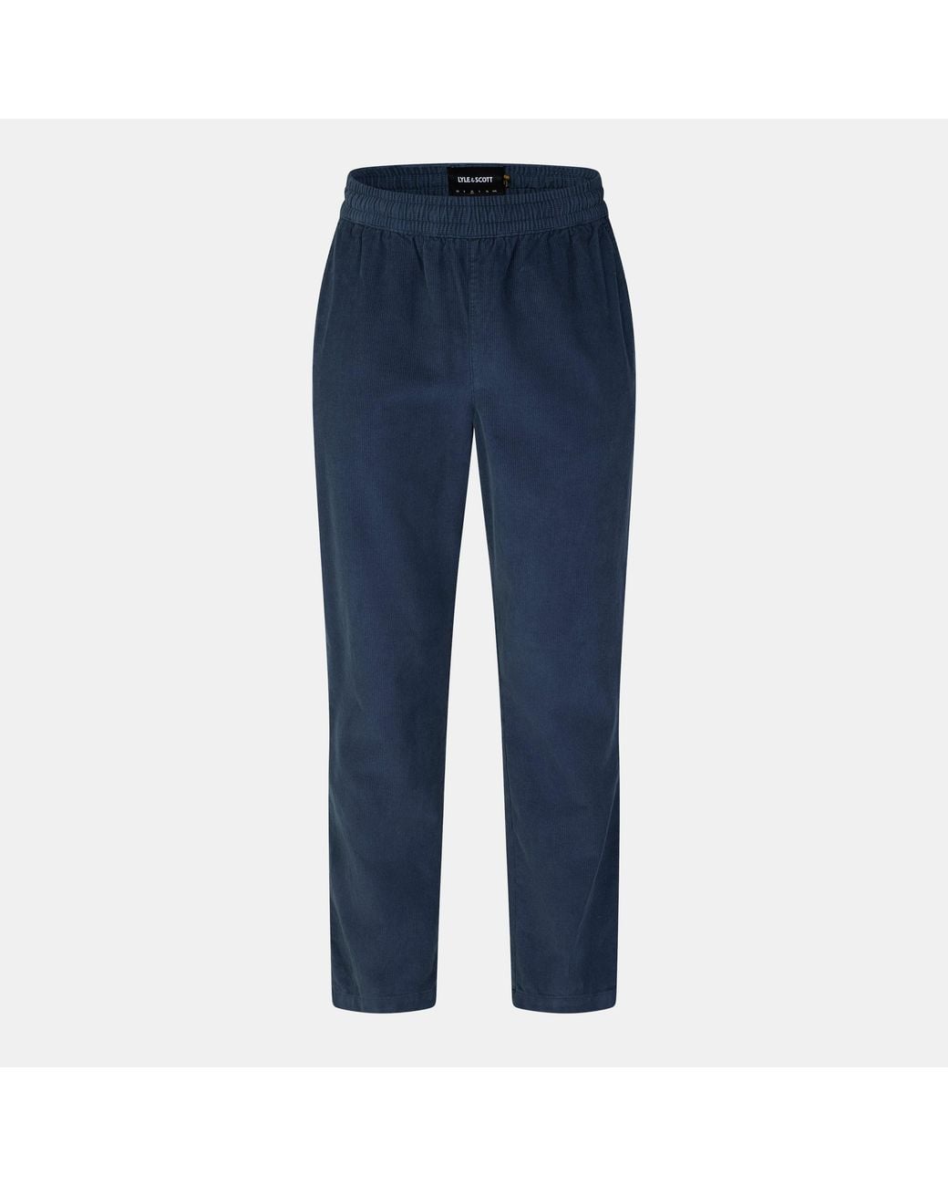 Lyle & Scott Blue Loose Wide Leg Trouser for men
