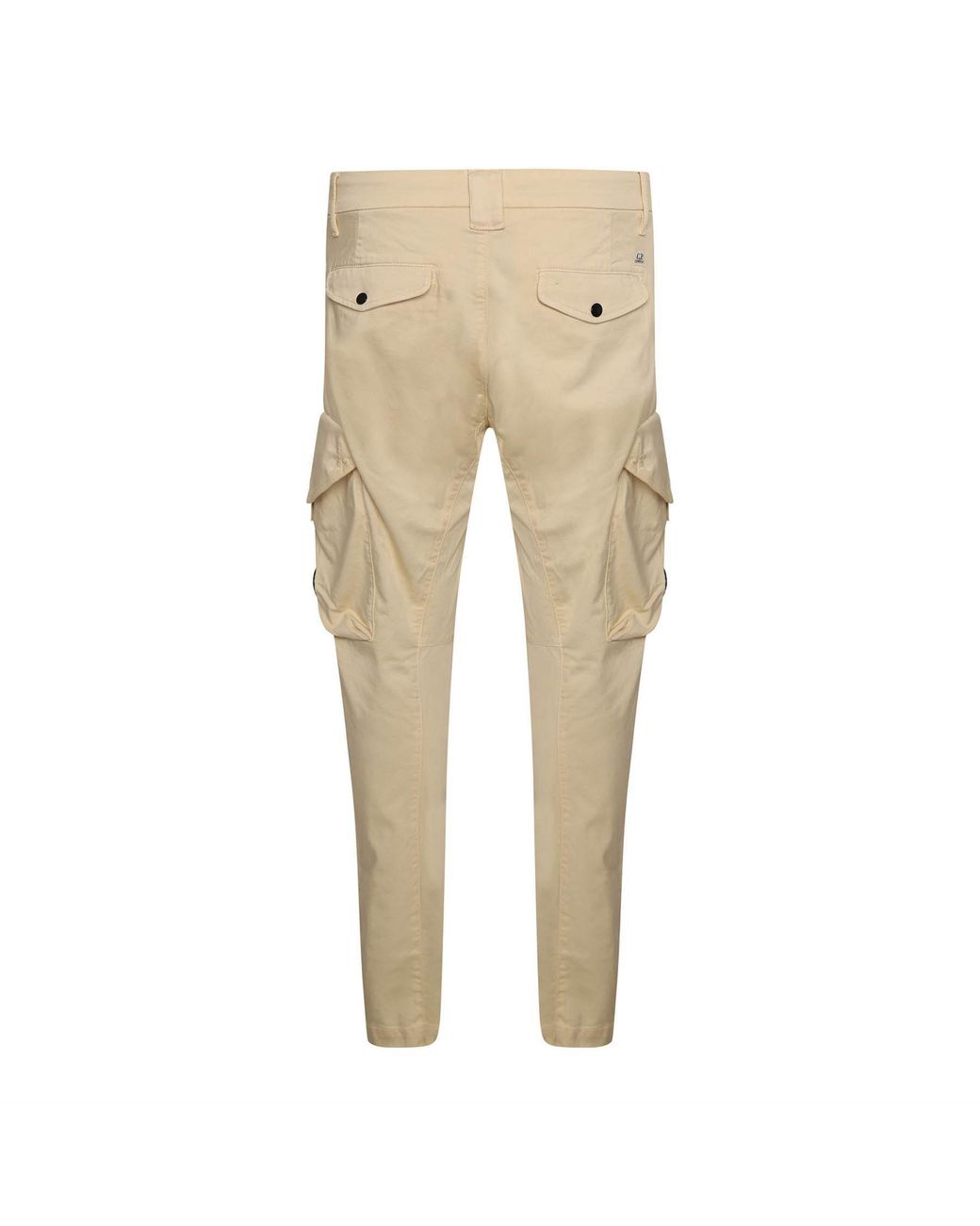 C P Company Natural Sateen Stretch Cargo Lens Pants for men
