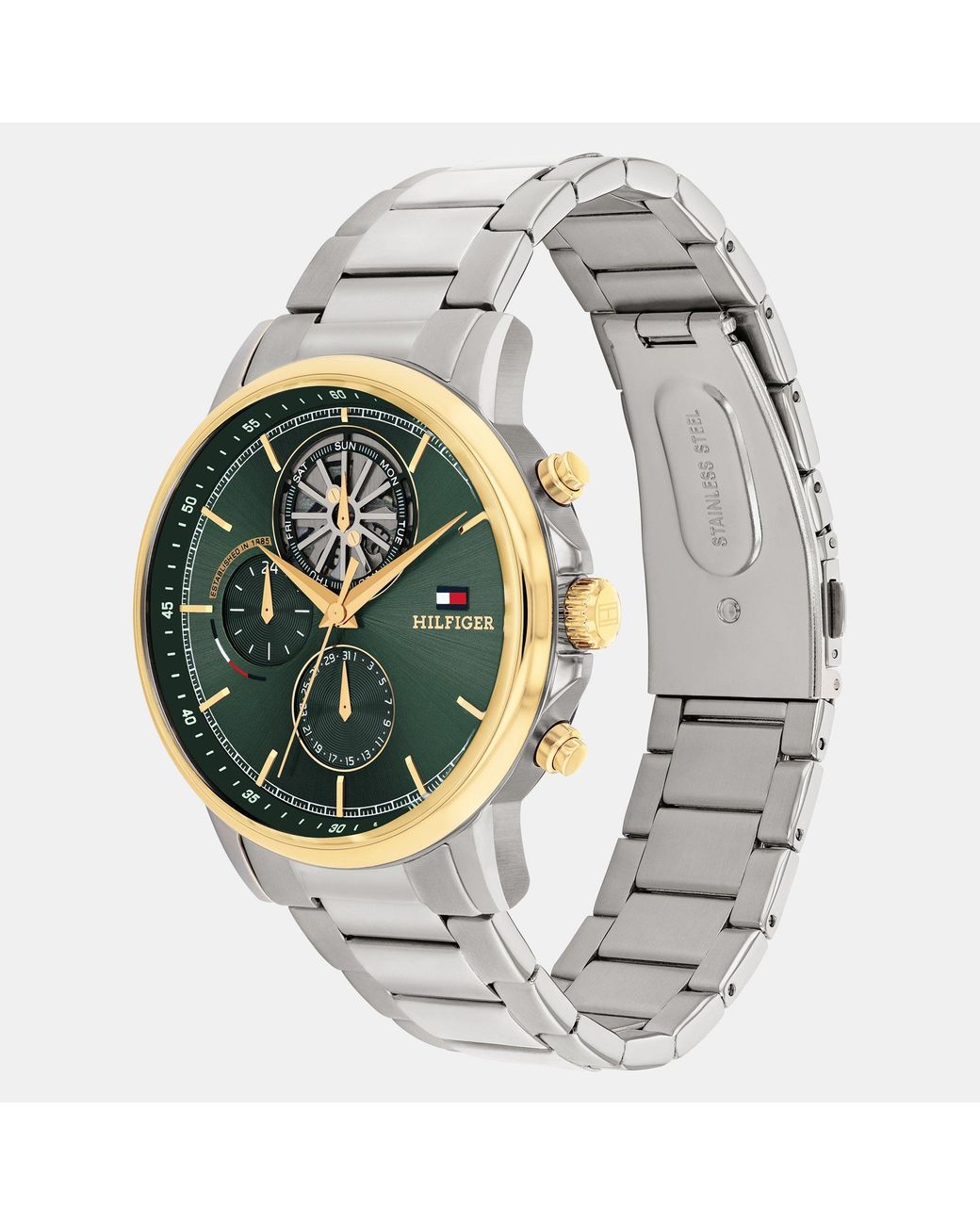 Tommy Hilfiger Metallic Stainless Steel Bracelet Watch for men