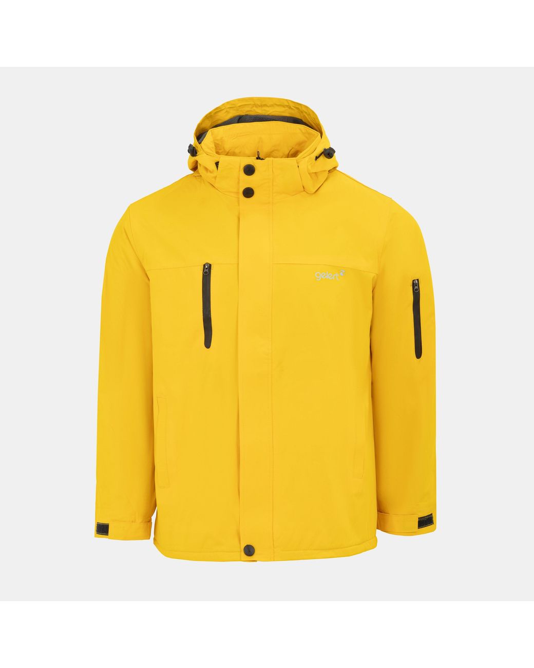 Gelert Yellow Fleece Lined Windproof Detachable Hood Parka for men