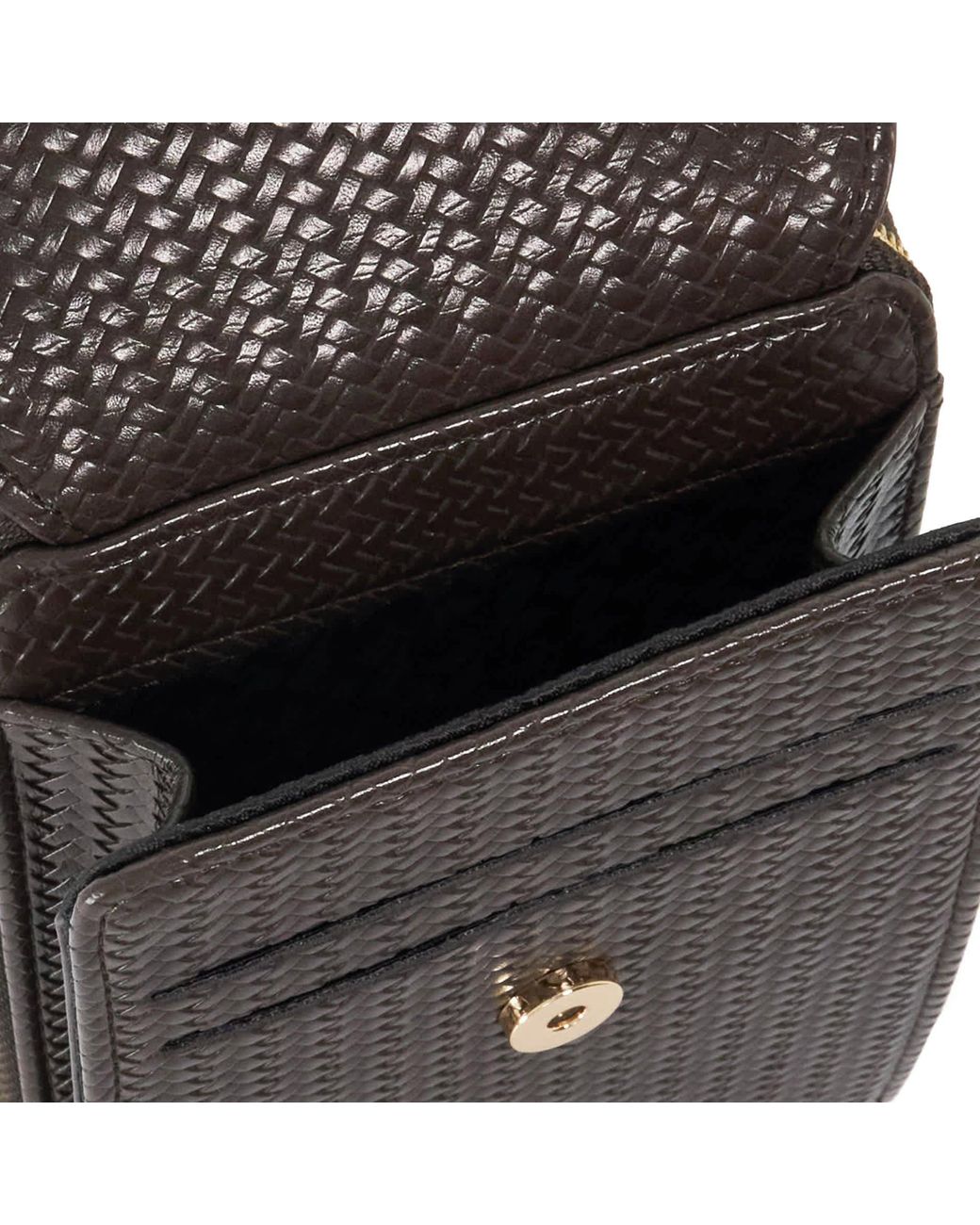 Dune Brown Sunrised Faux Leather Phone Bag