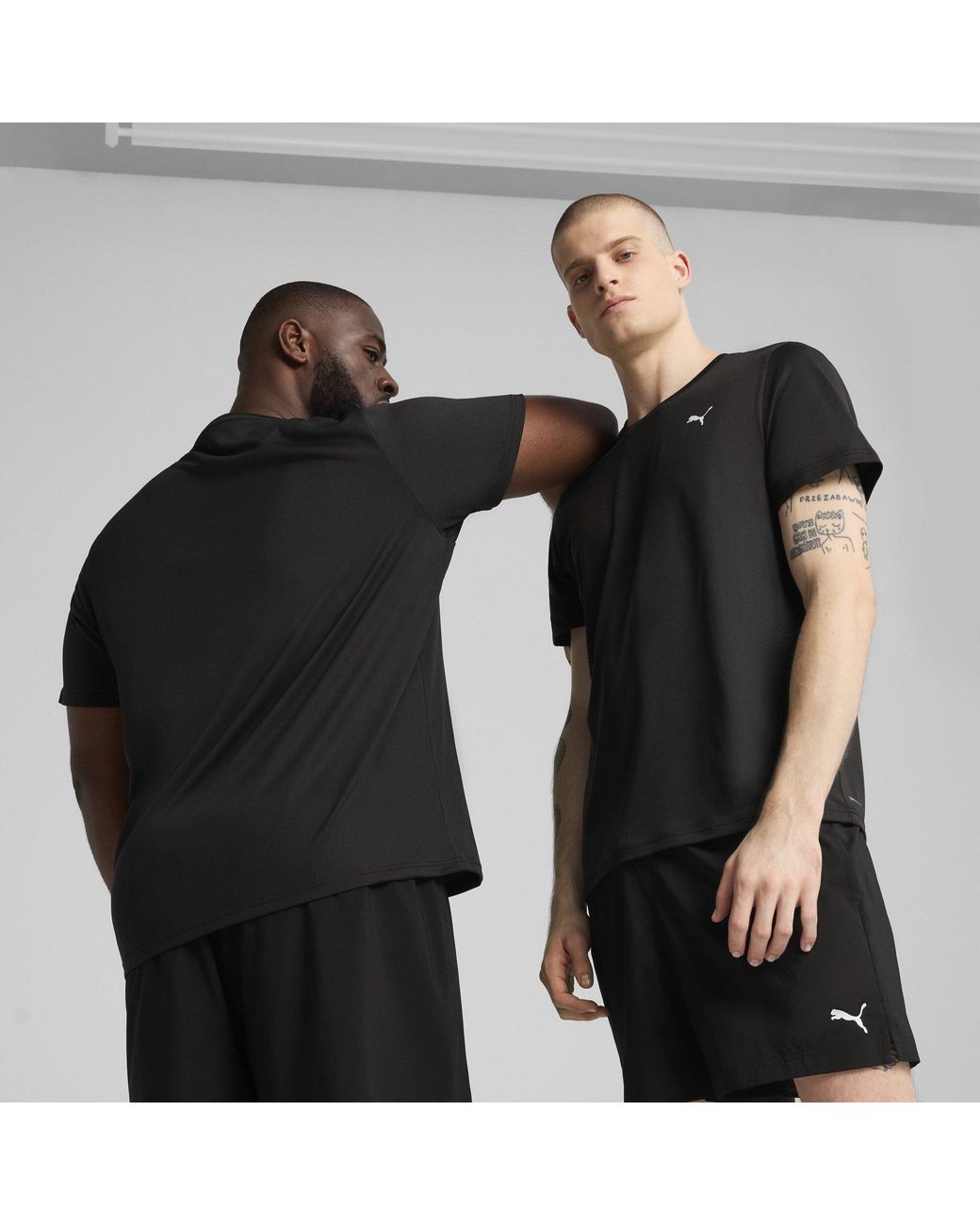 PUMA Black M Tad Essentials Solid Cat Tee (Lc T-Shirt for men