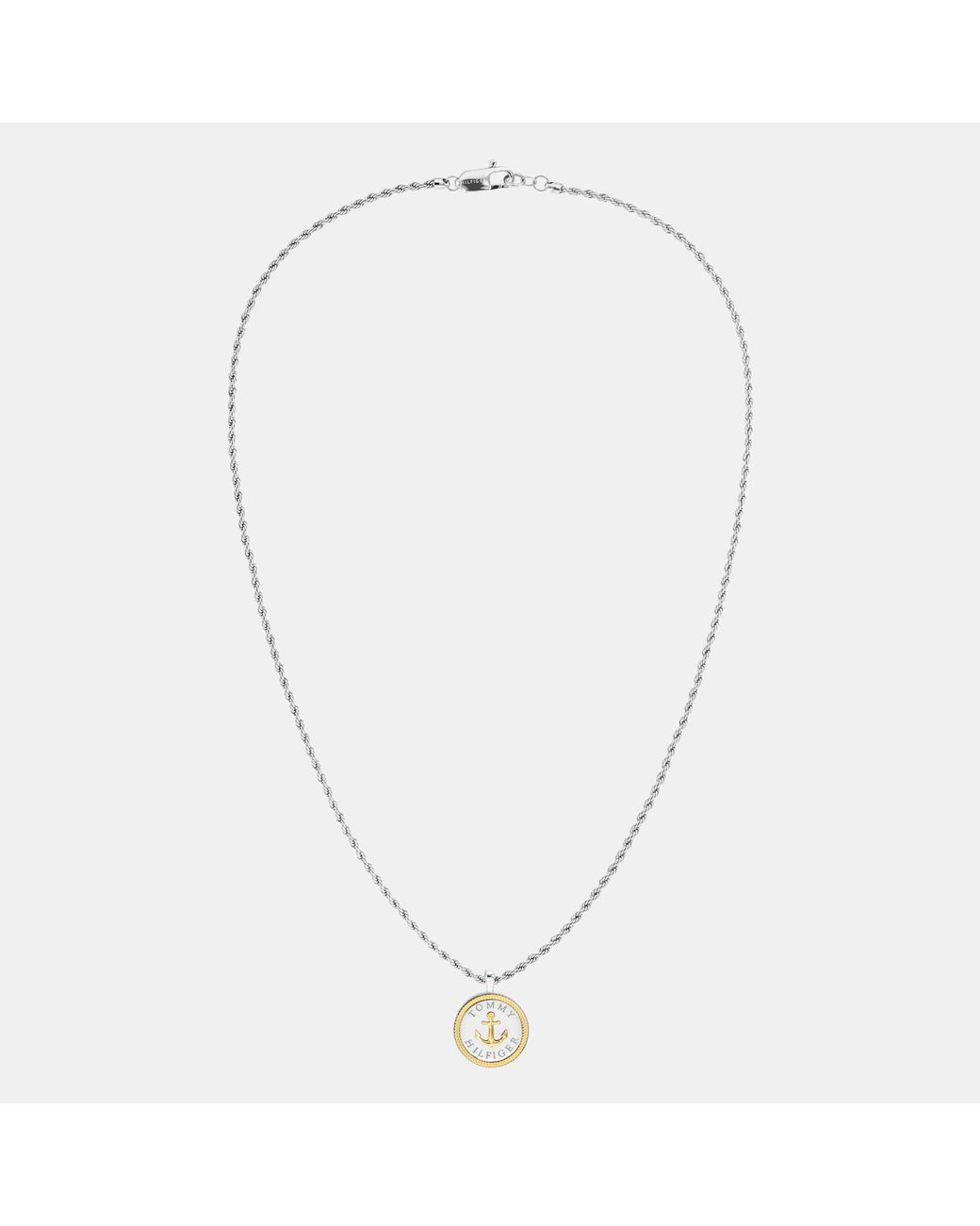 Tommy Hilfiger Metallic Nautical Stainless Steel Necklace for men