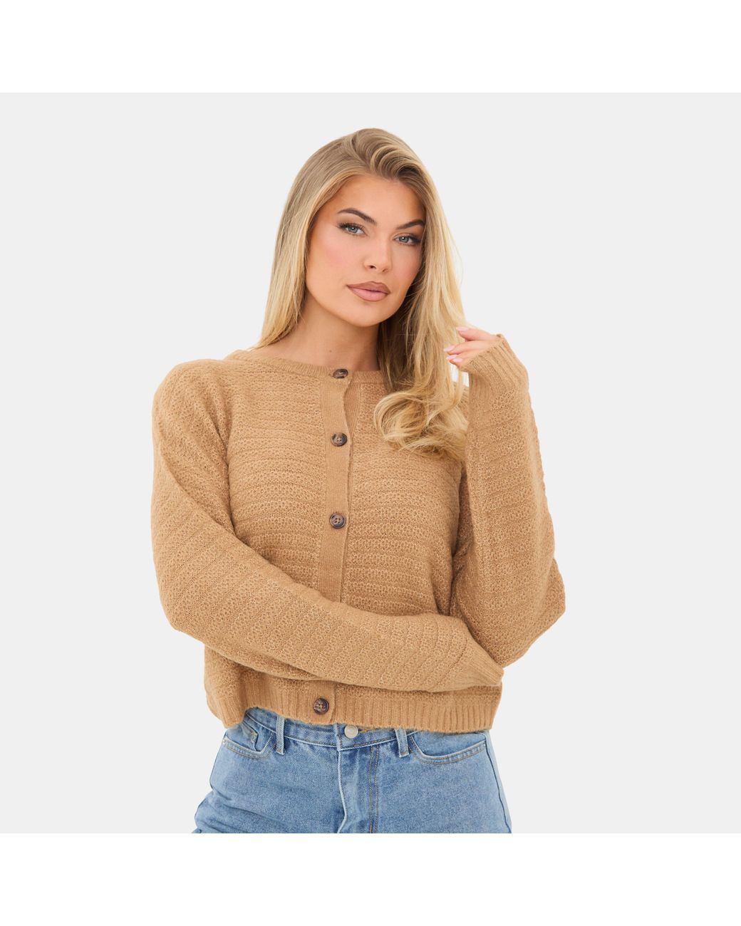 I Saw It First Brown Button Detail Cardigan