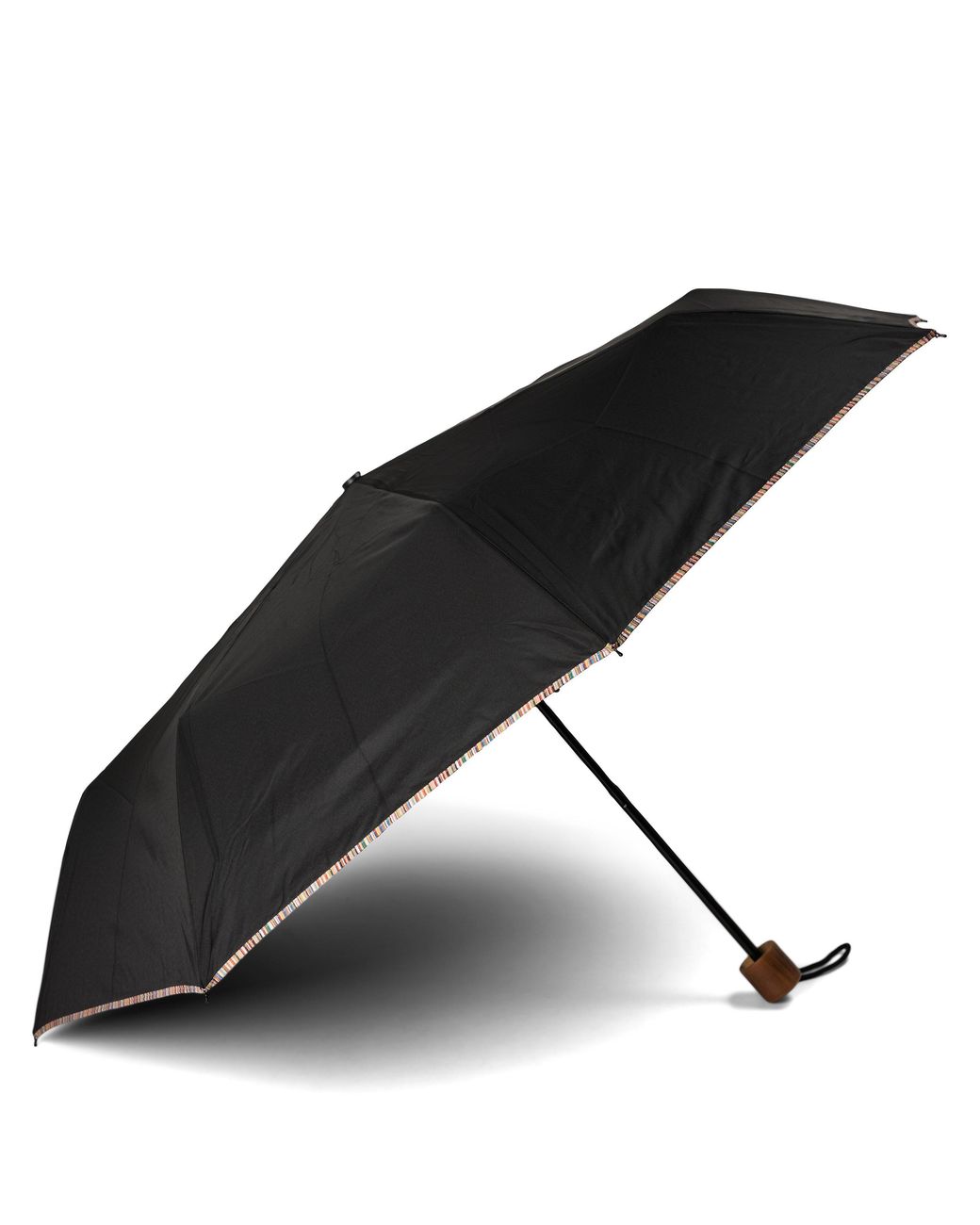 Paul Smith Black Signature Stripe Trimmed Umbrella
