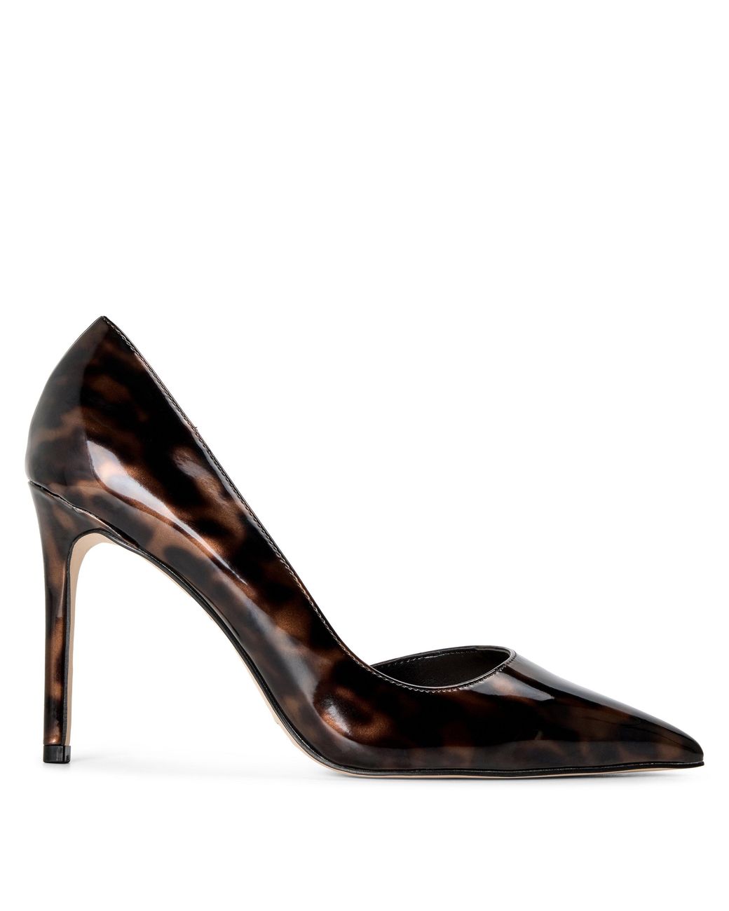 Dune Black Chicagos Pointed-Toe Leather Stiletto Heels