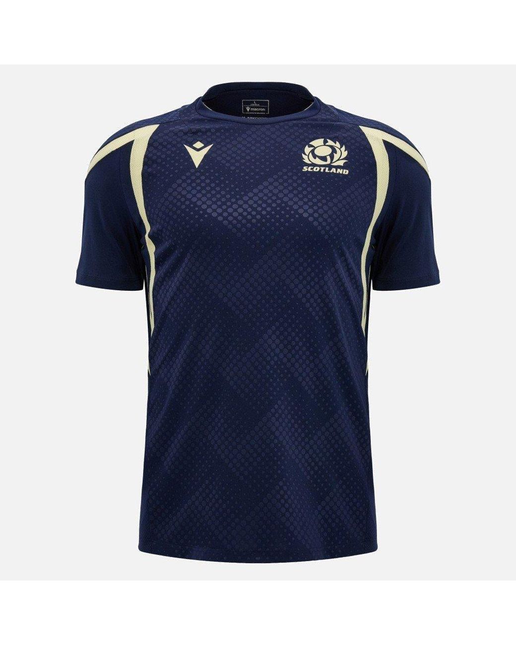 MACRON Blue Scotland Rugby Six Nations 2024/25 Short-Sleeve T-Shirt for men