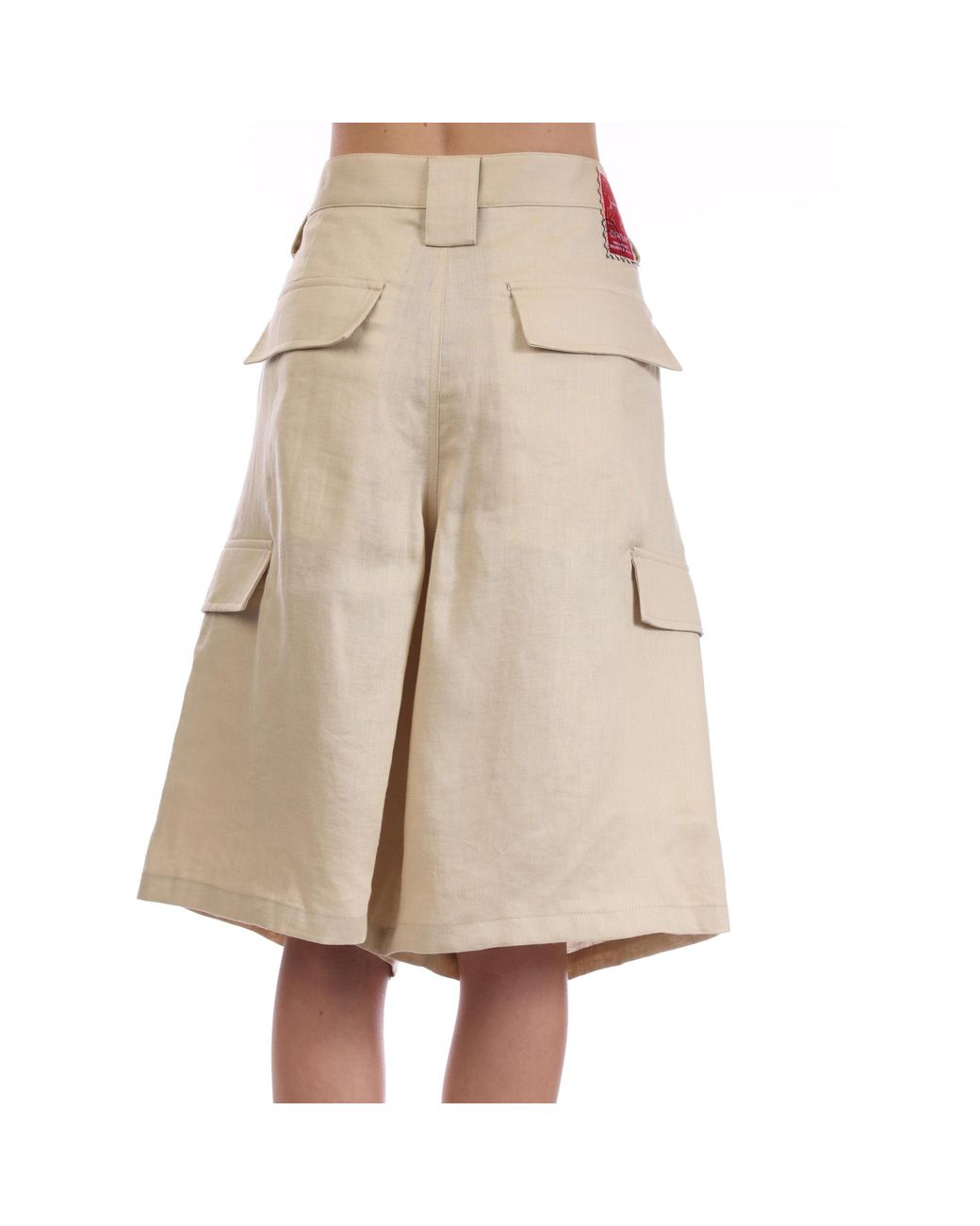 Off-White c/o Virgil Abloh Natural Linen Cargo Shorts for men