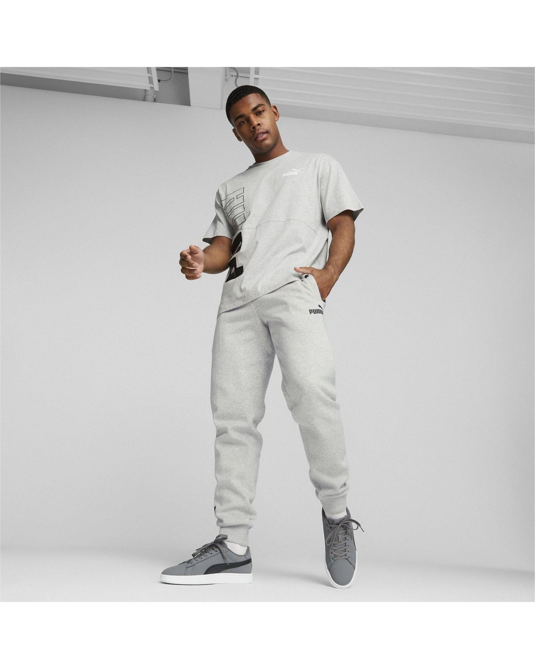 PUMA Gray Smash 3.0 Buck Low-Top Trainers for men