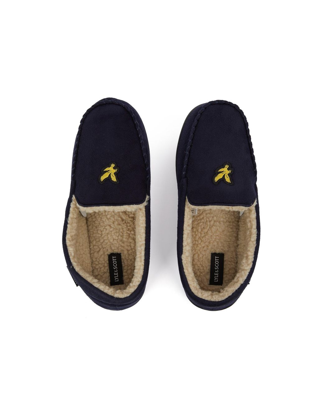 Lyle & Scott Blue Aspen Moccasin Slipper for men