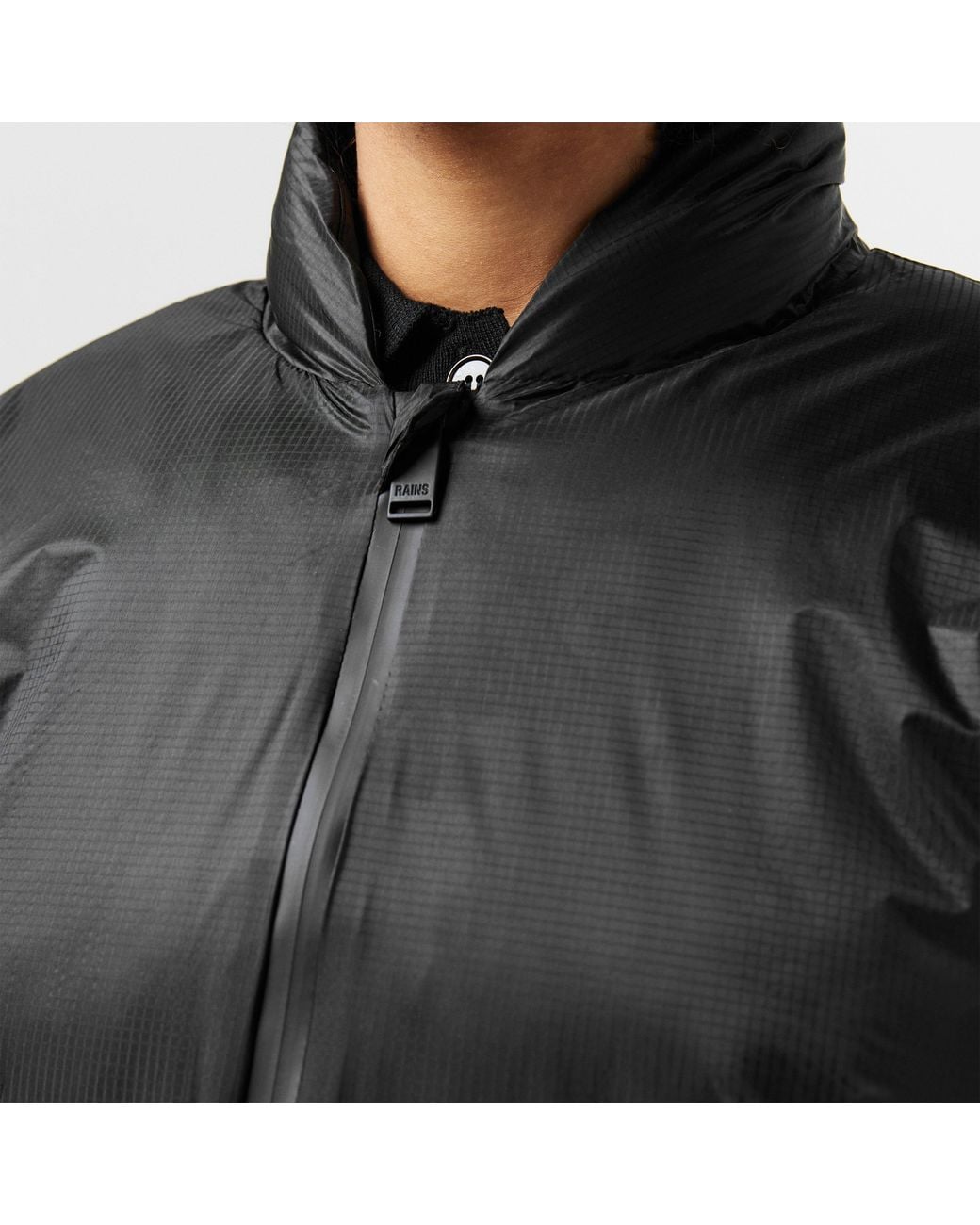 Rains Black Kevo Medium Puffer Jacket