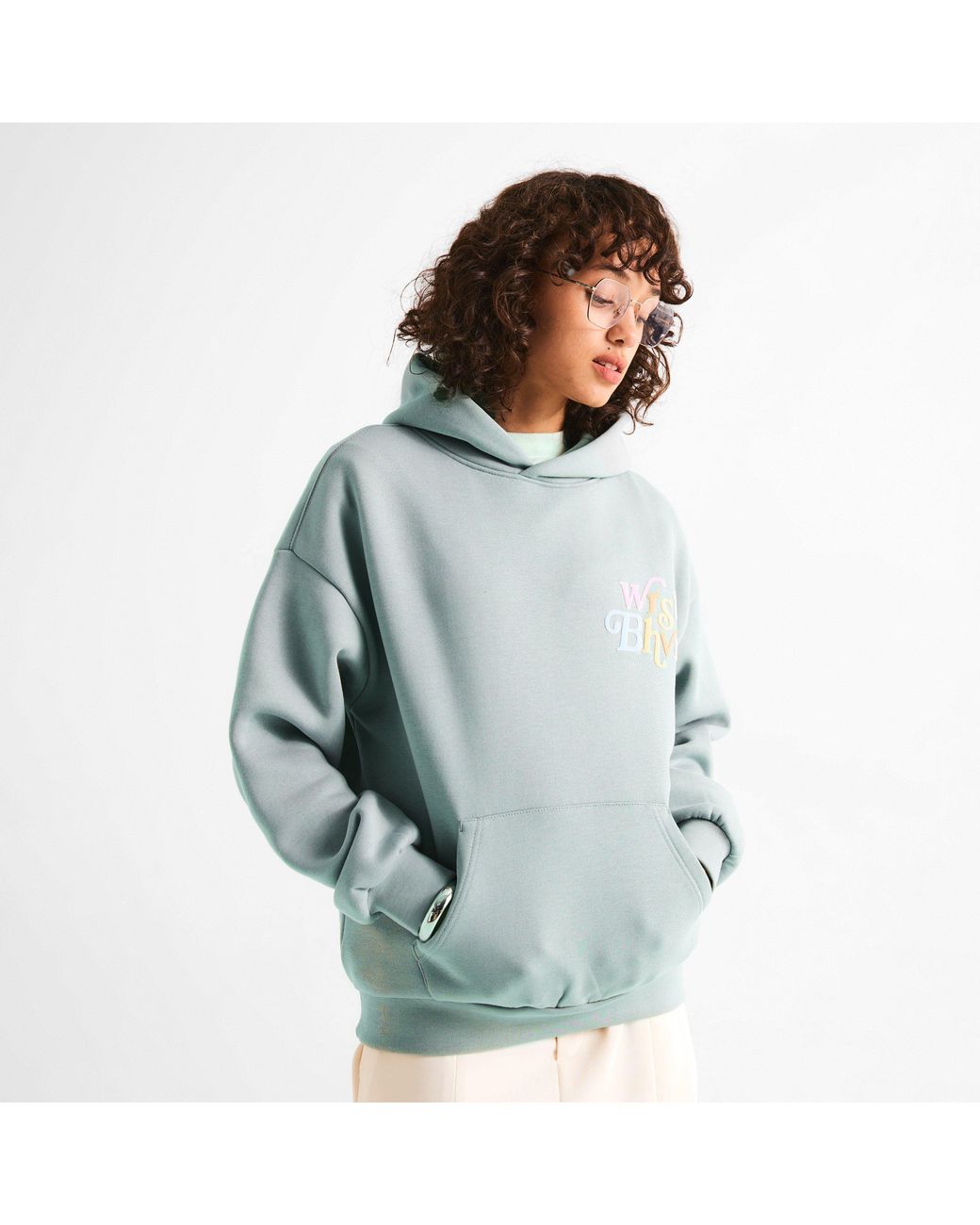 WRSTBHVR Blue Reed Over The Head Long-Sleeve Oversized-Fit Hoodie