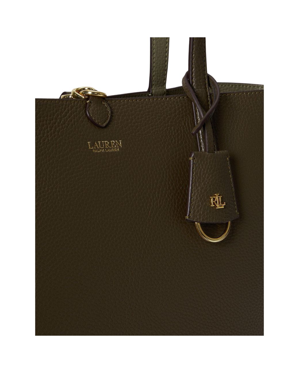 Ralph Lauren Brown Reversible Leather Tote Bag