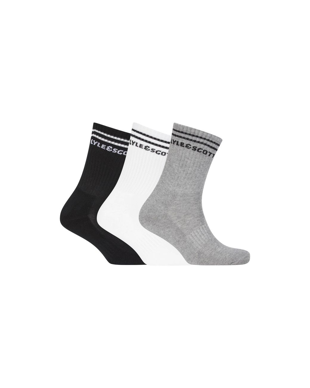Lyle & Scott Black Reinforced Work Socks for men